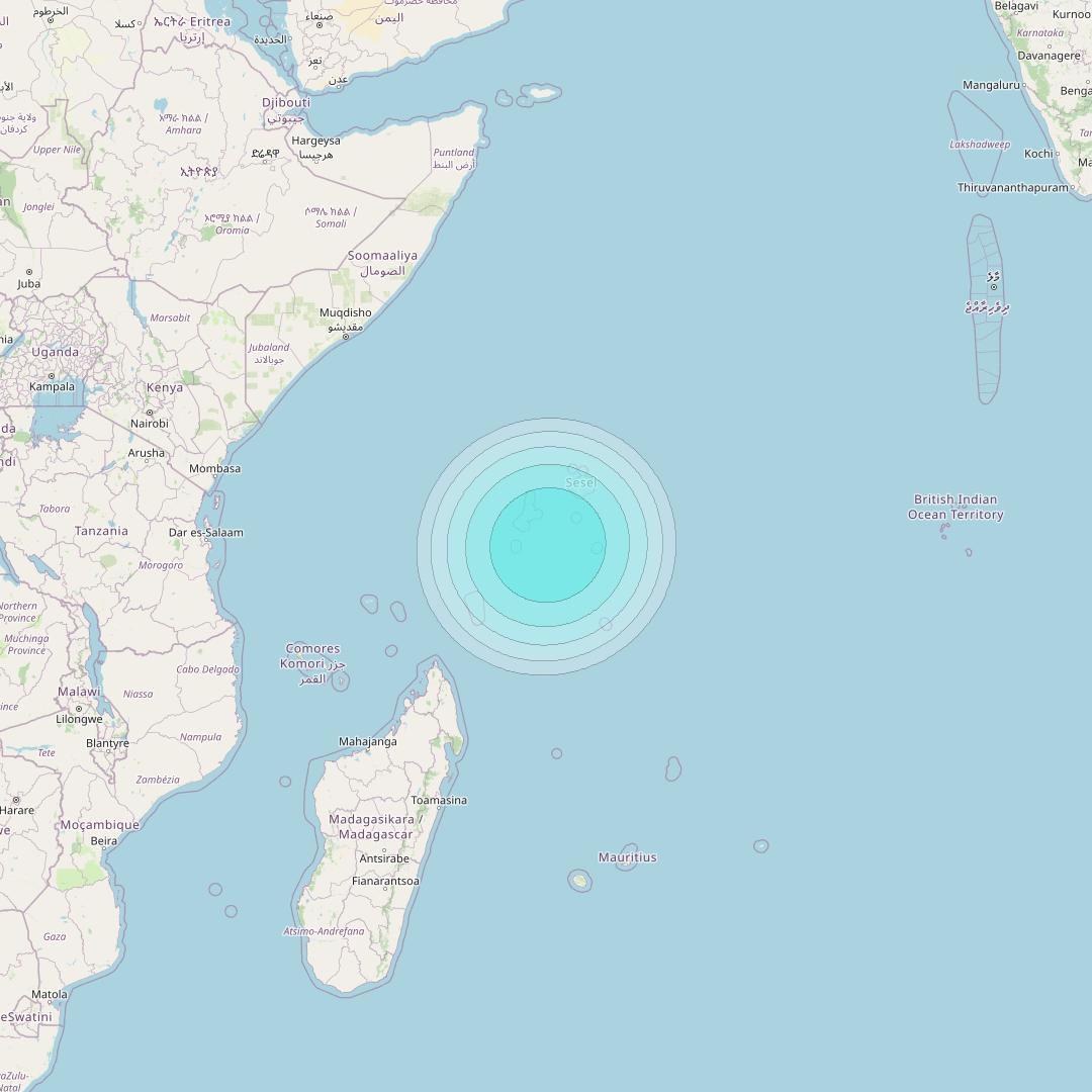 Inmarsat-4F2 at 64° E downlink L-band S074 User Spot beam coverage map