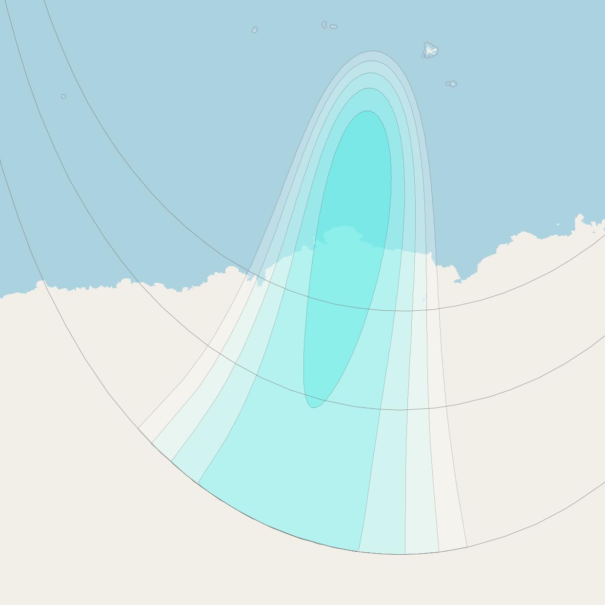 Inmarsat-4F2 at 64° E downlink L-band S083 User Spot beam coverage map