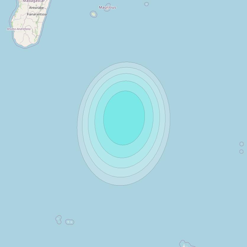 Inmarsat-4F2 at 64° E downlink L-band S085 User Spot beam coverage map