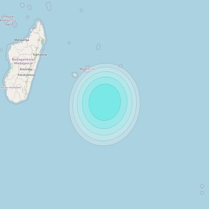 Inmarsat-4F2 at 64° E downlink L-band S086 User Spot beam coverage map