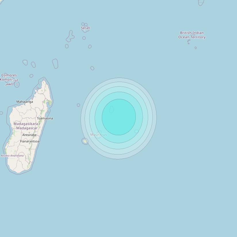 Inmarsat-4F2 at 64° E downlink L-band S087 User Spot beam coverage map