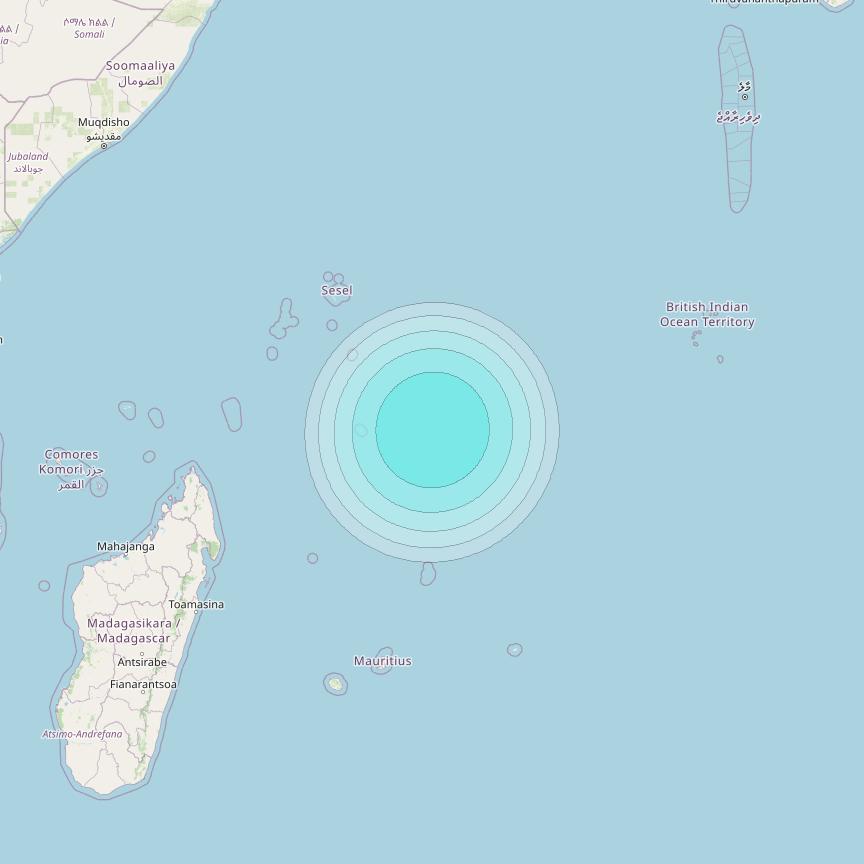 Inmarsat-4F2 at 64° E downlink L-band S088 User Spot beam coverage map