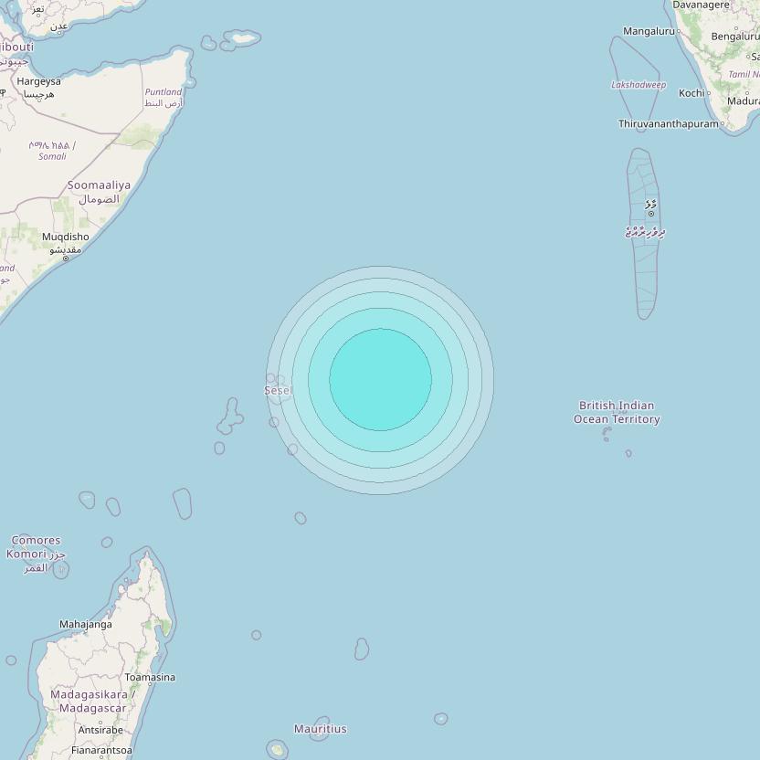 Inmarsat-4F2 at 64° E downlink L-band S089 User Spot beam coverage map