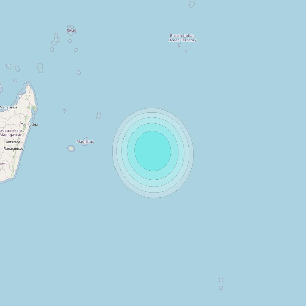Inmarsat-4F2 at 64° E downlink L-band S101 User Spot beam coverage map