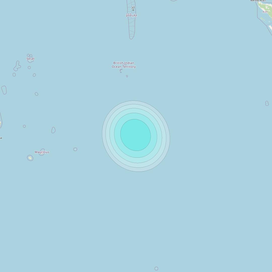 Inmarsat-4F2 at 64° E downlink L-band S116 User Spot beam coverage map
