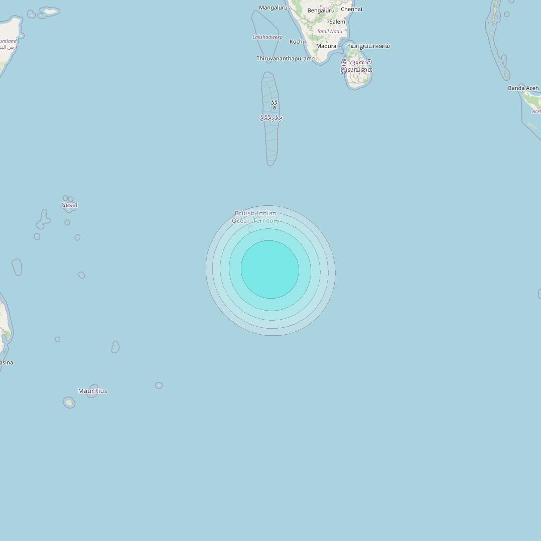 Inmarsat-4F2 at 64° E downlink L-band S117 User Spot beam coverage map