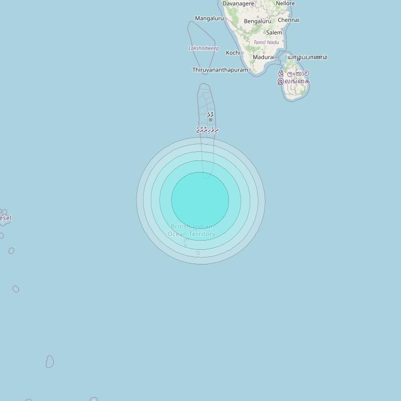 Inmarsat-4F2 at 64° E downlink L-band S118 User Spot beam coverage map