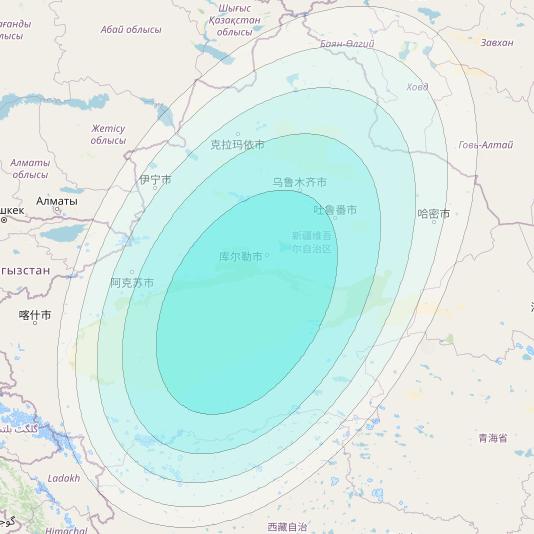 Inmarsat-4F2 at 64° E downlink L-band S137 User Spot beam coverage map