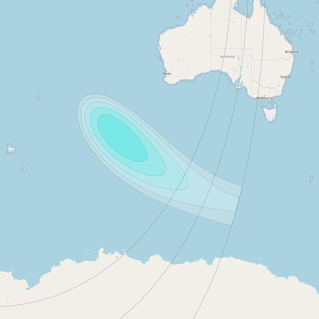 Inmarsat-4F2 at 64° E downlink L-band S141 User Spot beam coverage map