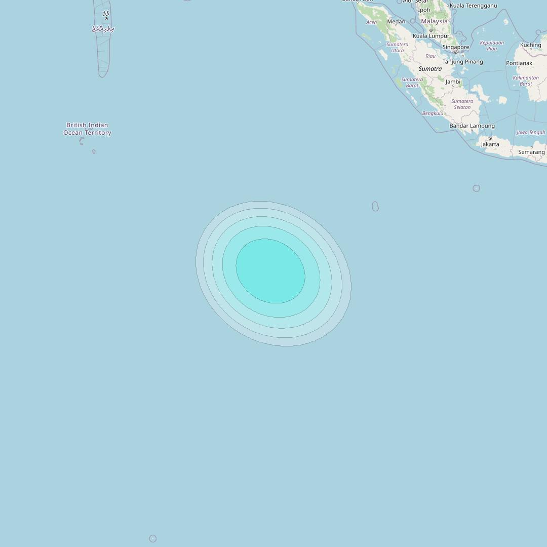 Inmarsat-4F2 at 64° E downlink L-band S144 User Spot beam coverage map
