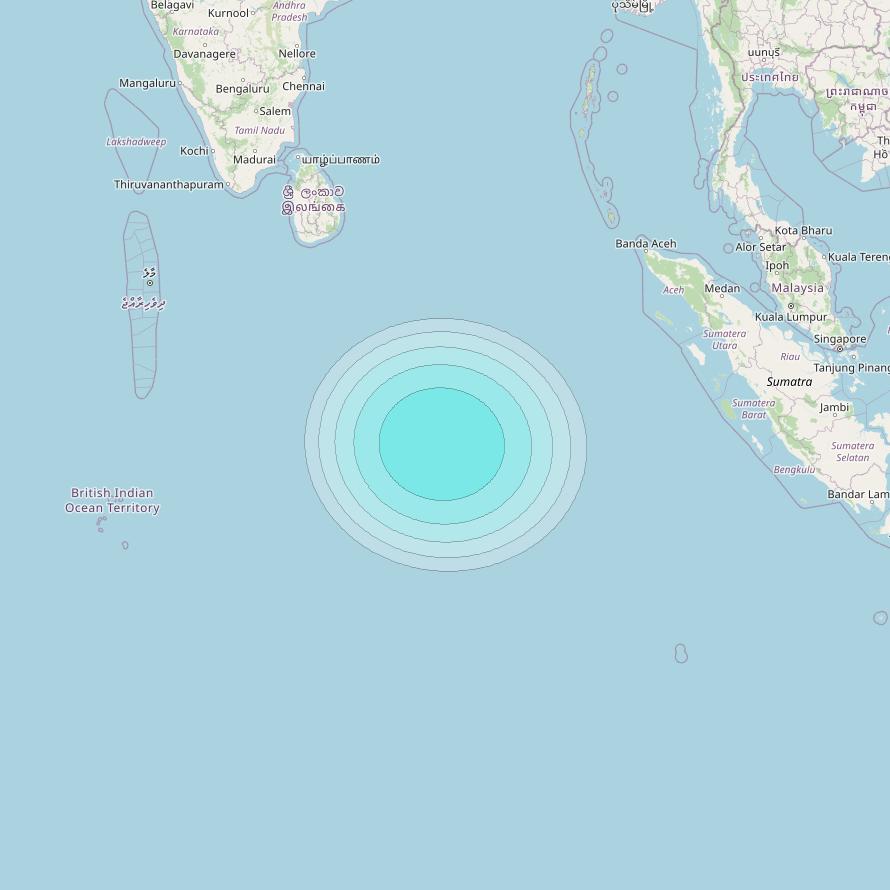 Inmarsat-4F2 at 64° E downlink L-band S146 User Spot beam coverage map