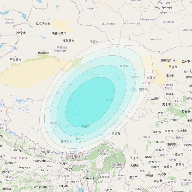 Inmarsat-4F2 at 64° E downlink L-band S151 User Spot beam coverage map
