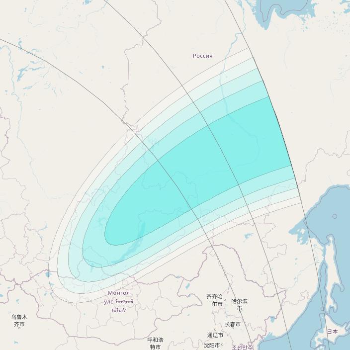 Inmarsat-4F2 at 64° E downlink L-band S153 User Spot beam coverage map