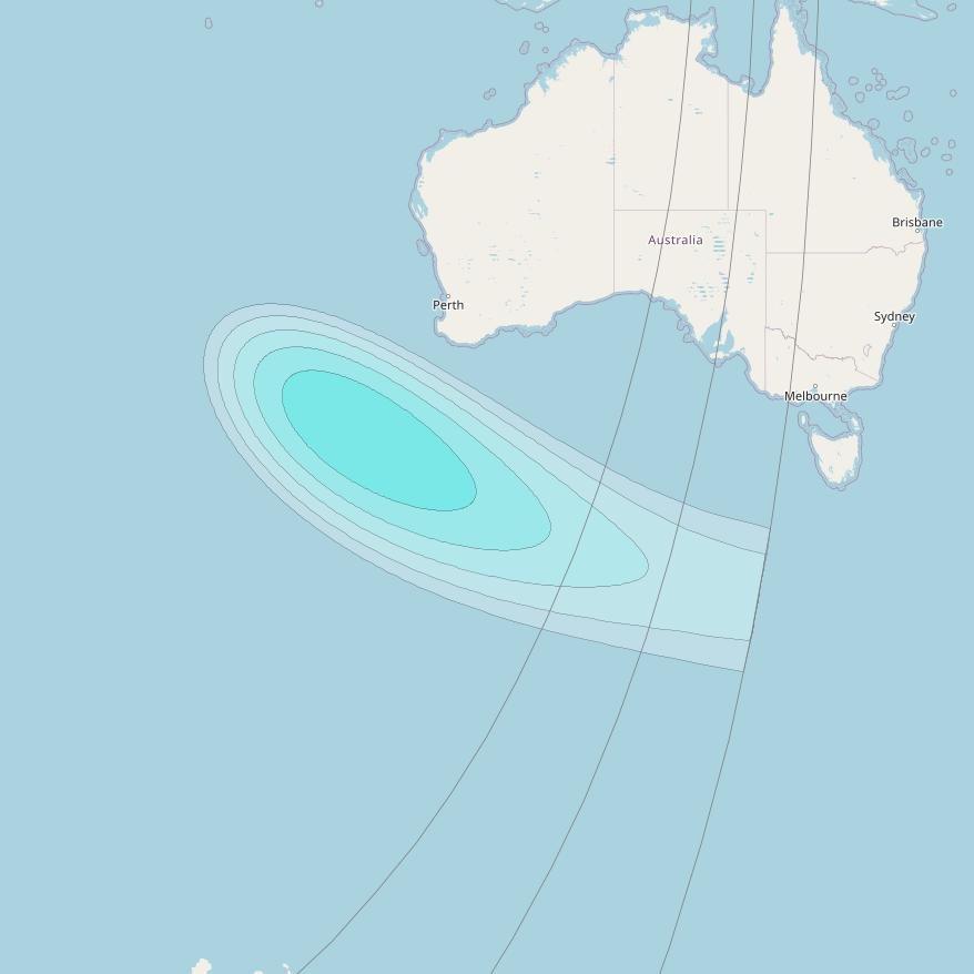 Inmarsat-4F2 at 64° E downlink L-band S155 User Spot beam coverage map