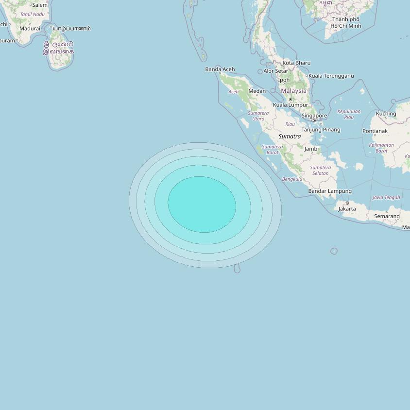 Inmarsat-4F2 at 64° E downlink L-band S159 User Spot beam coverage map