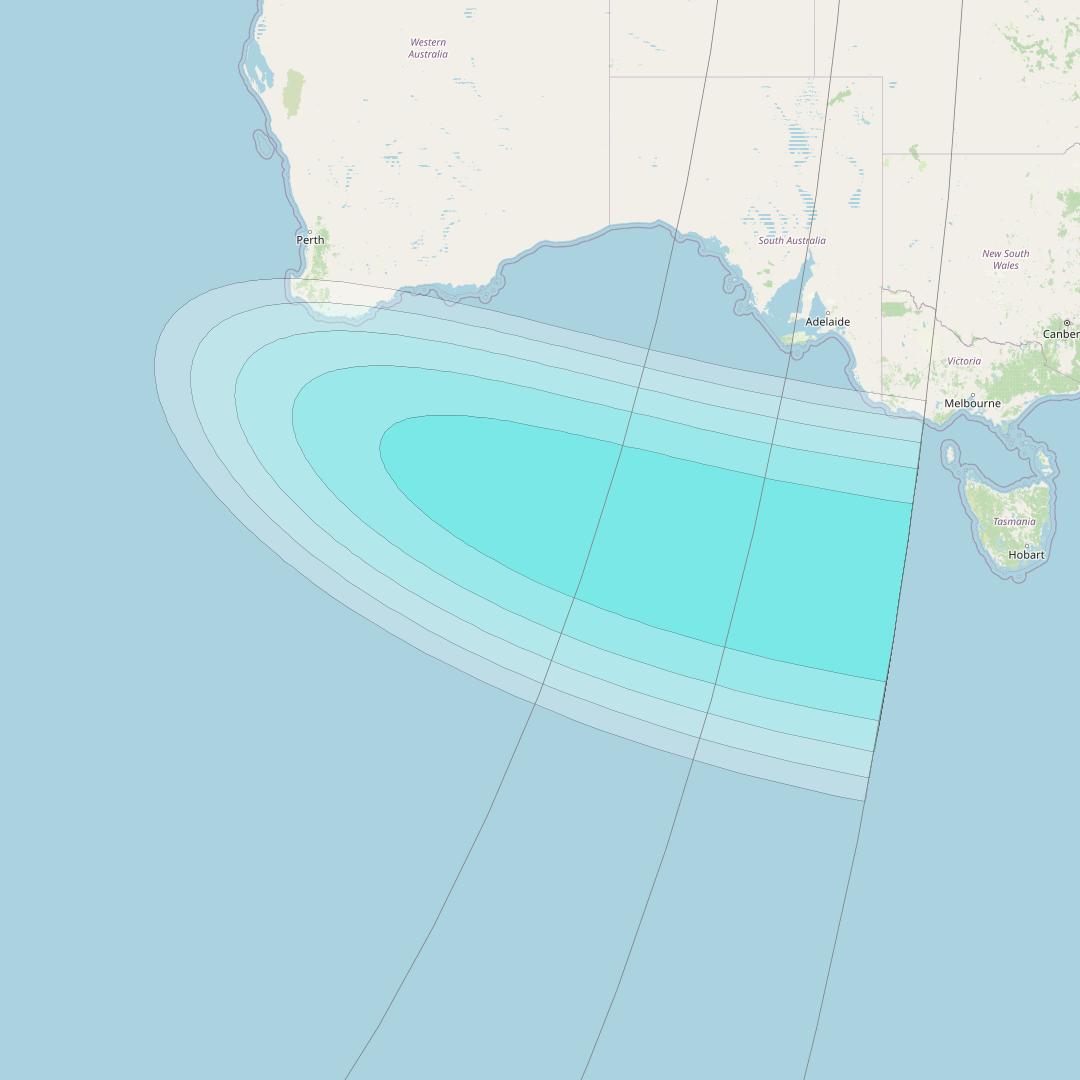 Inmarsat-4F2 at 64° E downlink L-band S167 User Spot beam coverage map