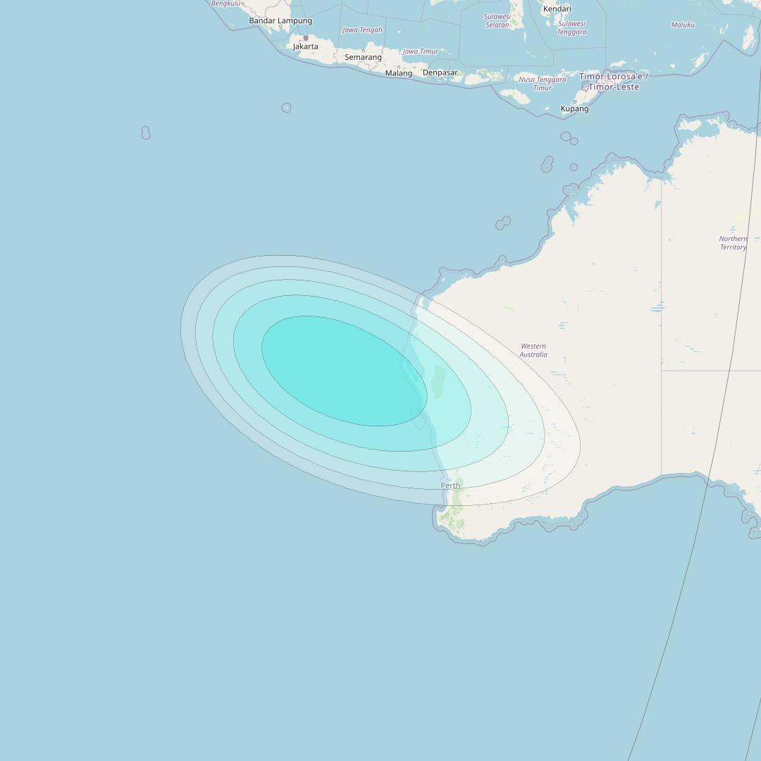 Inmarsat-4F2 at 64° E downlink L-band S169 User Spot beam coverage map
