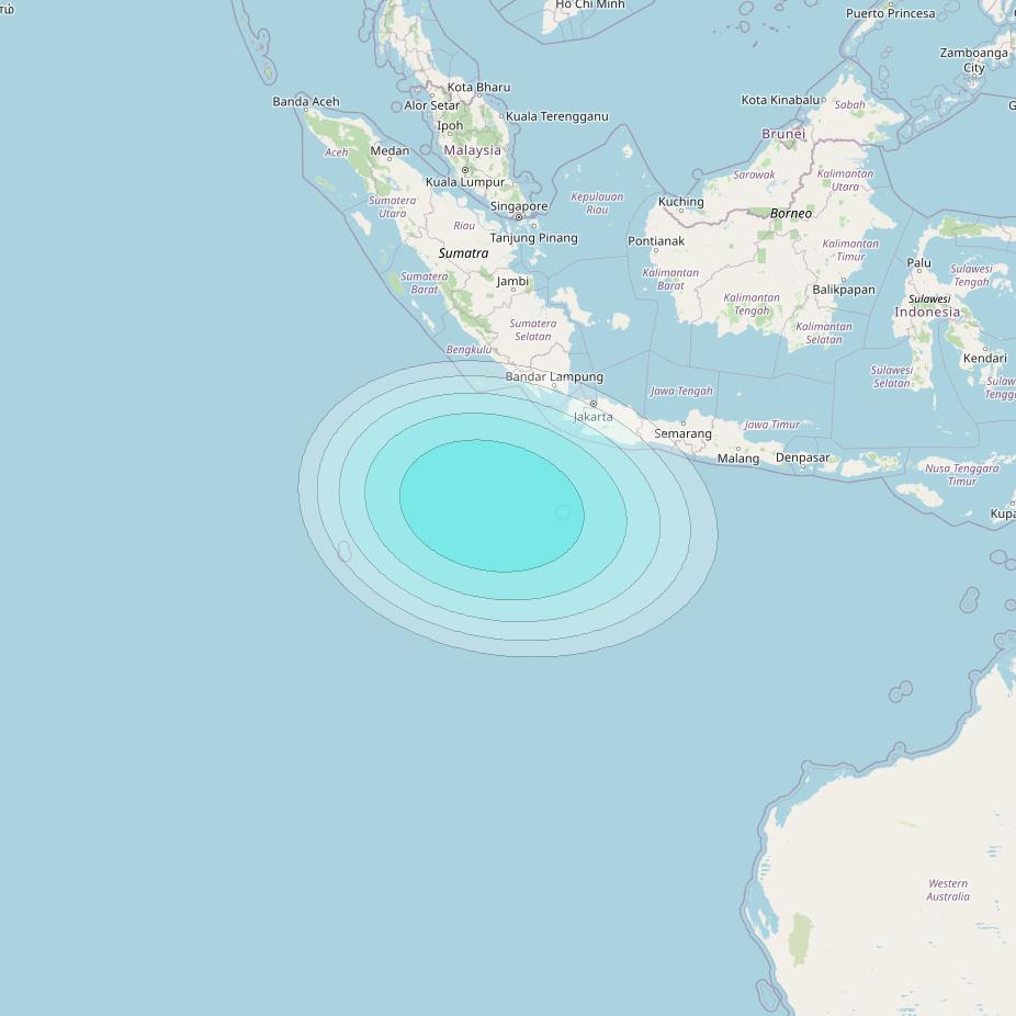 Inmarsat-4F2 at 64° E downlink L-band S171 User Spot beam coverage map
