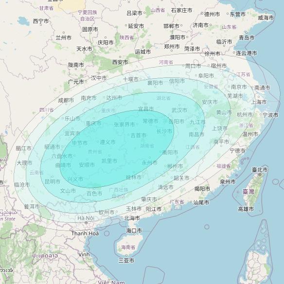 Inmarsat-4F2 at 64° E downlink L-band S176 User Spot beam coverage map