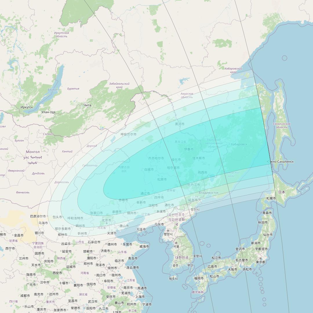 Inmarsat-4F2 at 64° E downlink L-band S178 User Spot beam coverage map