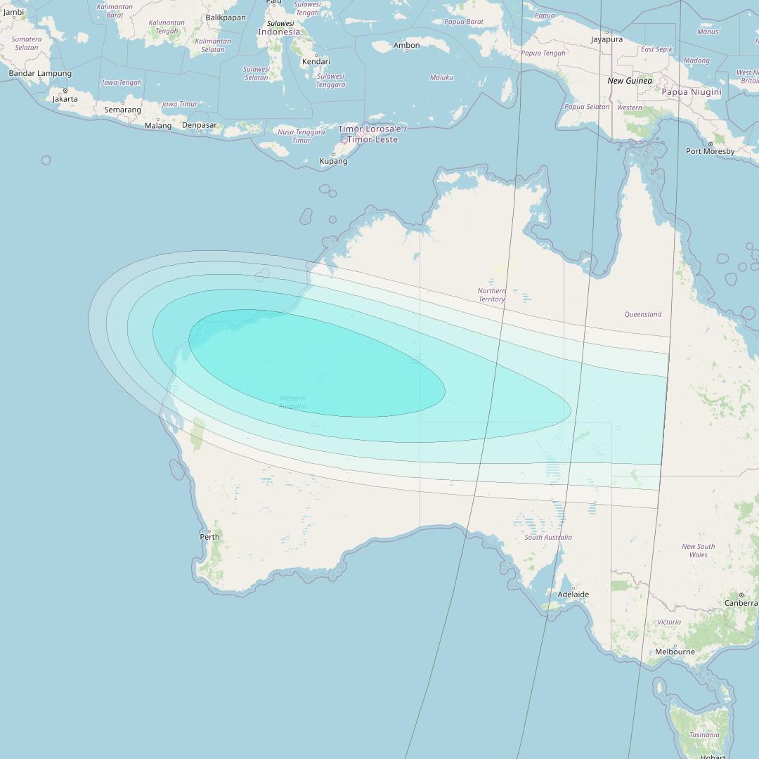 Inmarsat-4F2 at 64° E downlink L-band S180 User Spot beam coverage map