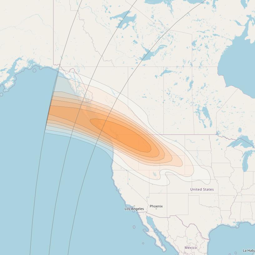 SES 17 at 67° W downlink Ka-band GW02 Gateway beam coverage map