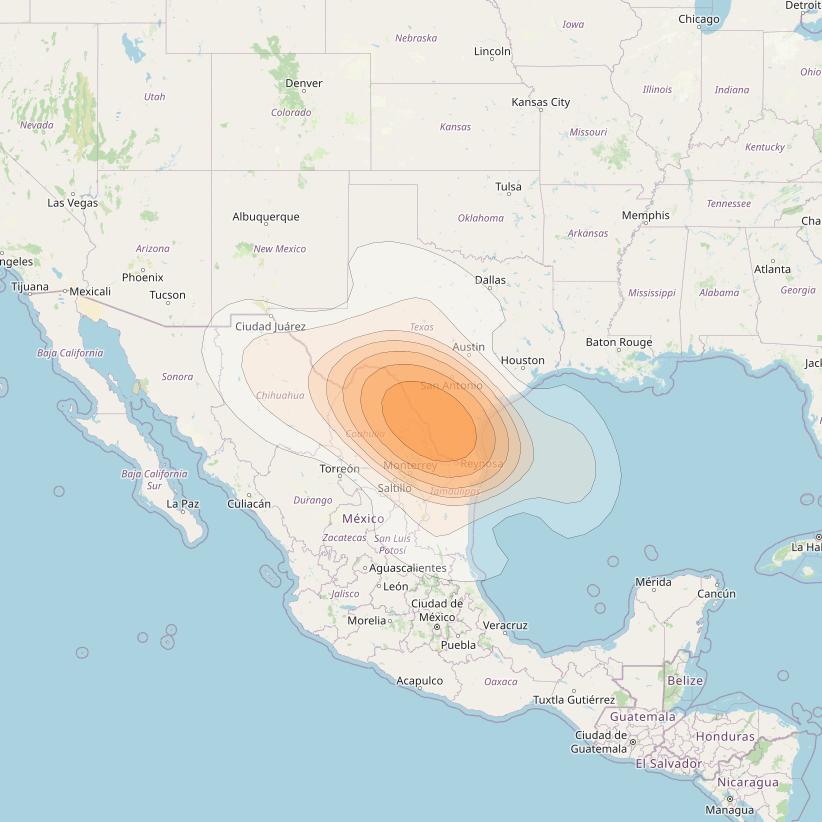 SES 17 at 67° W downlink Ka-band GW03 Gateway beam coverage map