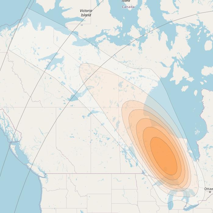 SES 17 at 67° W downlink Ka-band NS09 Spot beam coverage map