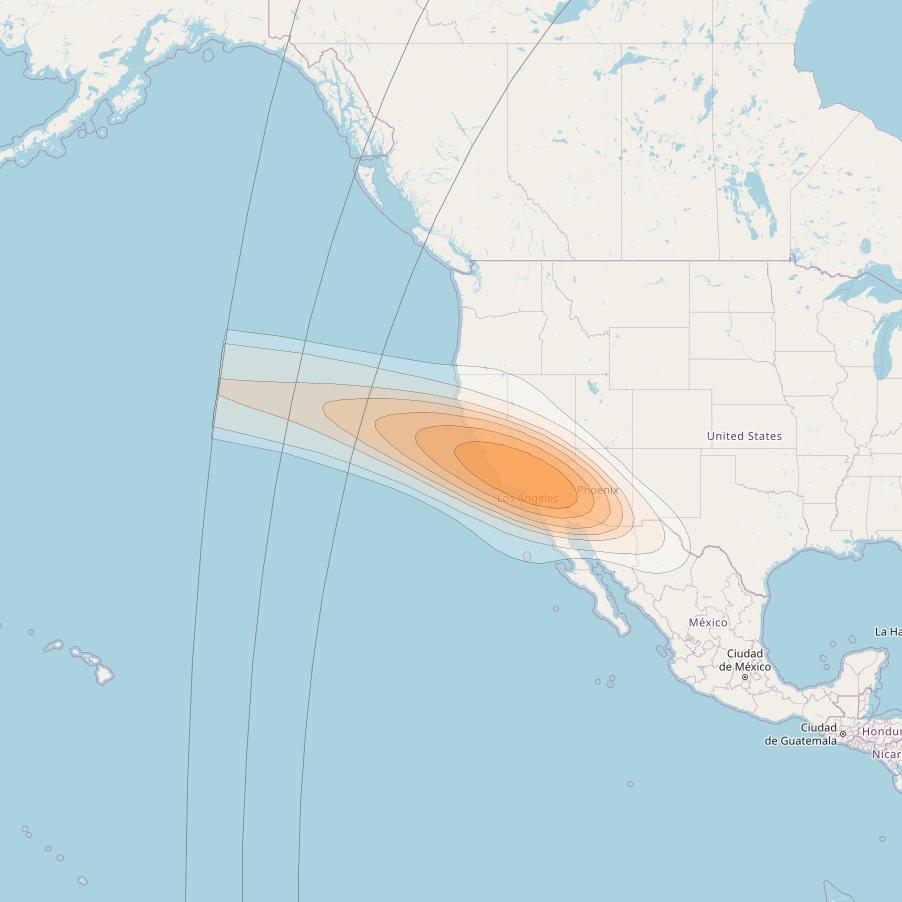 SES 17 at 67° W downlink Ka-band NS19 Spot beam coverage map