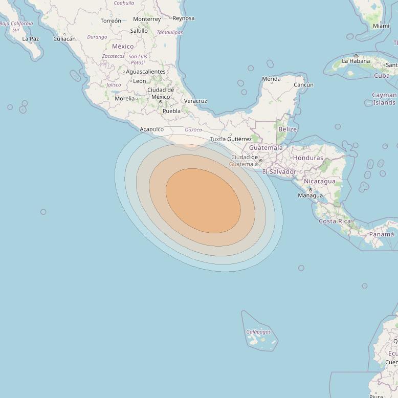 SES 17 at 67° W downlink Ka-band SA08 Spot beam coverage map