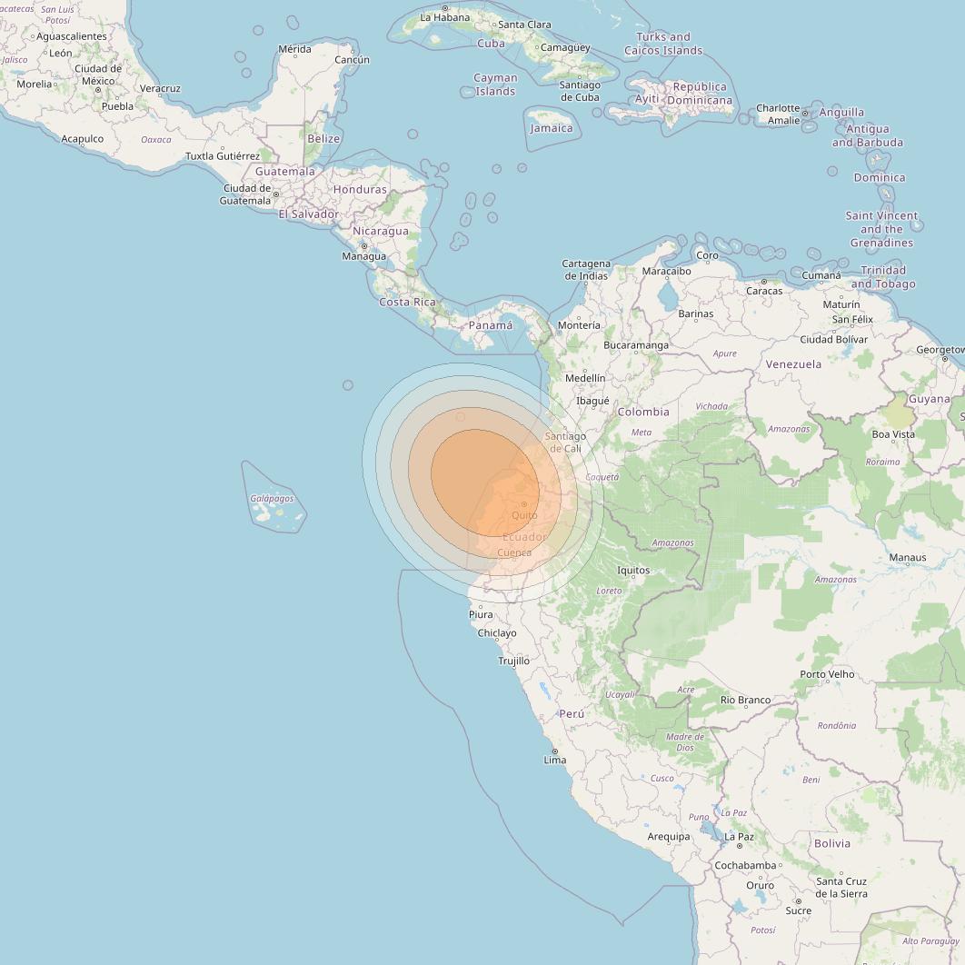 SES 17 at 67° W downlink Ka-band SA20 Spot beam coverage map