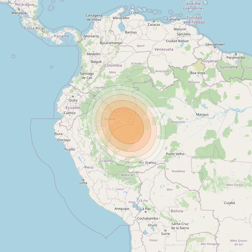 SES 17 at 67° W downlink Ka-band SA26 Spot beam coverage map