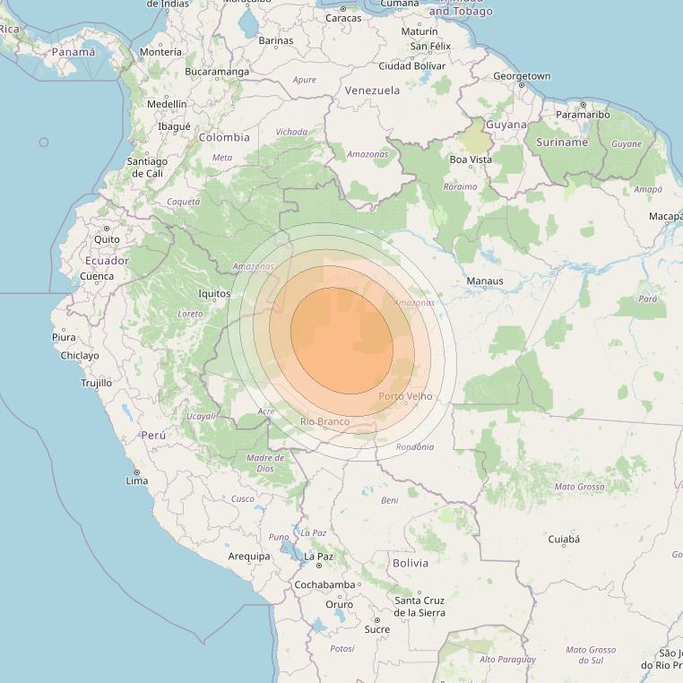 SES 17 at 67° W downlink Ka-band SA27 Spot beam coverage map