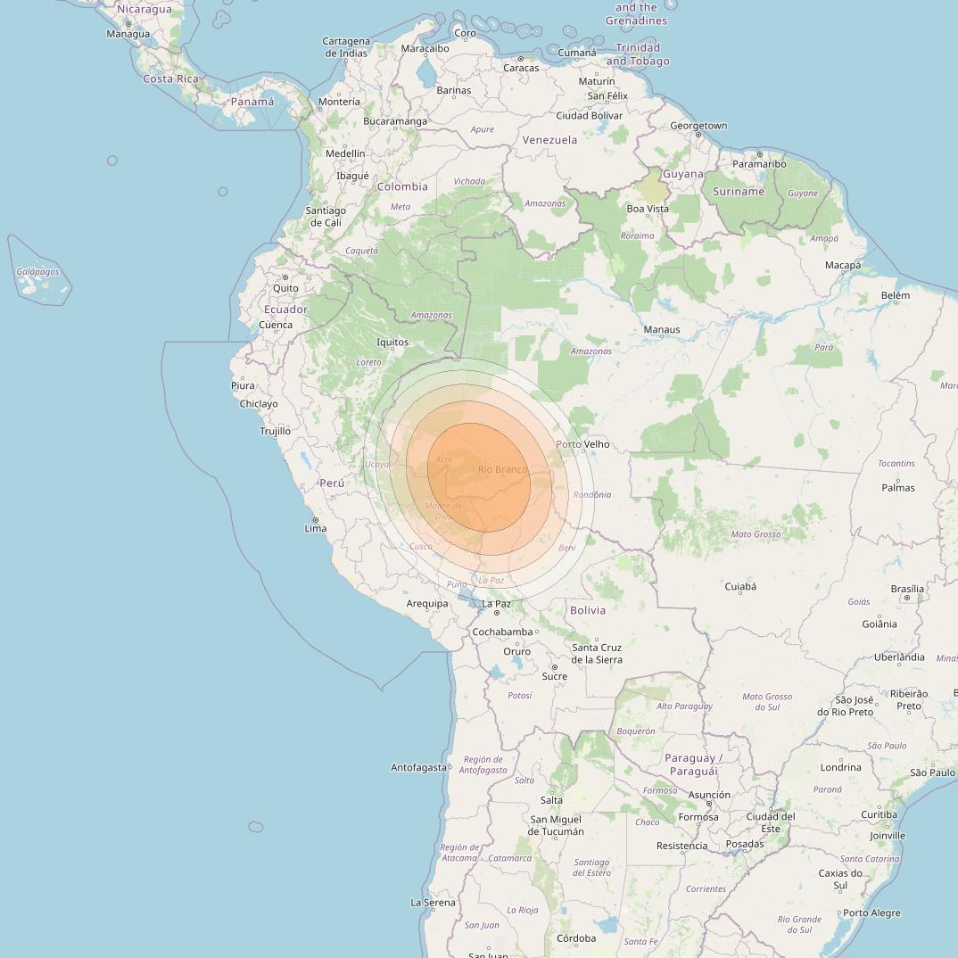 SES 17 at 67° W downlink Ka-band SA32 Spot beam coverage map