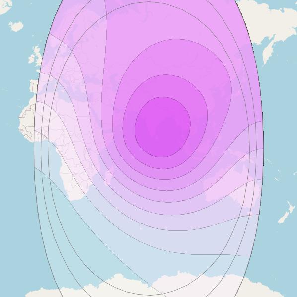 ABS-2 at 75° E downlink C-band Global beam coverage map