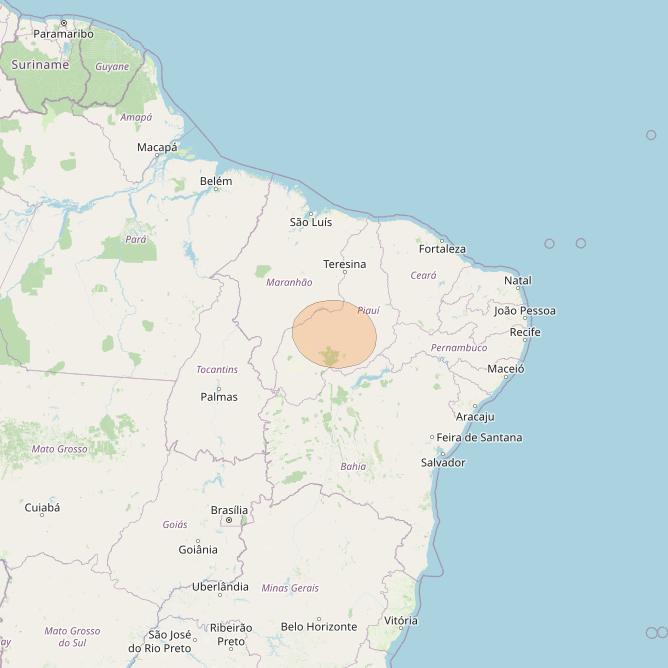 SGDC 1 at 75° W downlink Ka-band Spot09 User beam coverage map