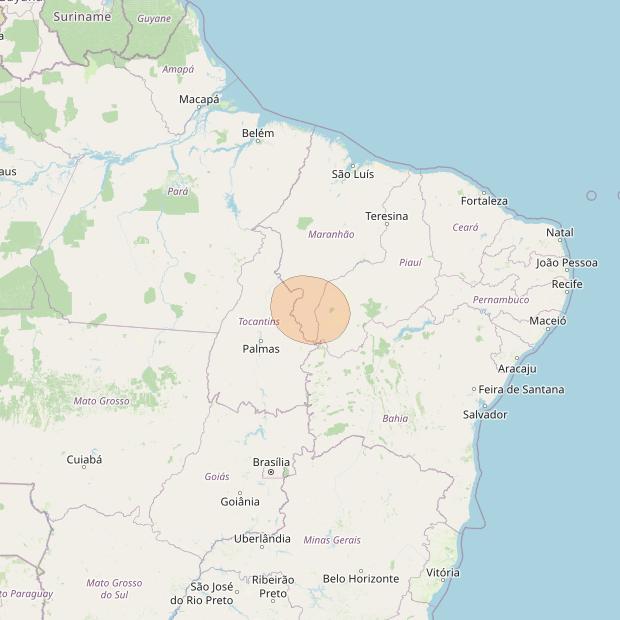 SGDC 1 at 75° W downlink Ka-band Spot12 User beam coverage map