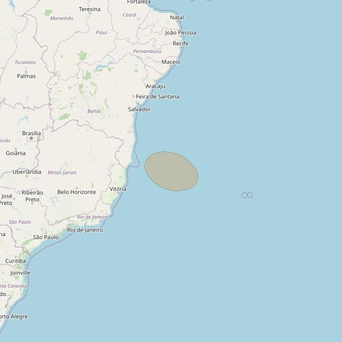 SGDC 1 at 75° W downlink Ka-band Spot23 User beam coverage map