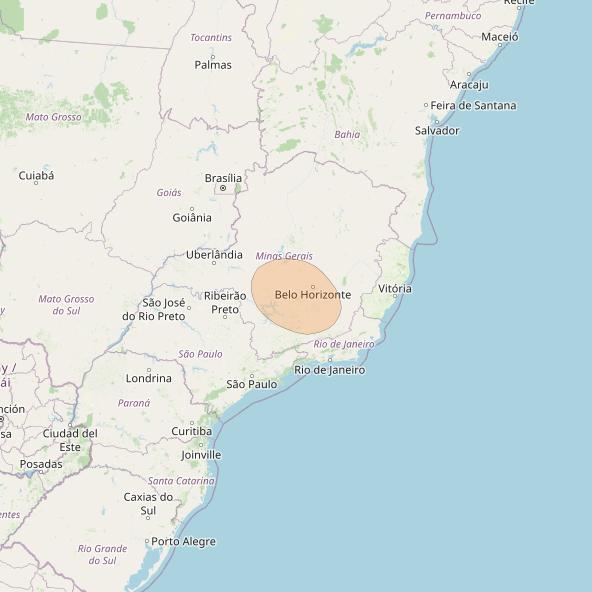 SGDC 1 at 75° W downlink Ka-band Spot31 User beam coverage map