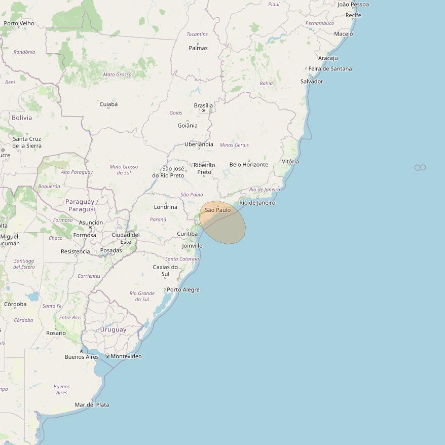 SGDC 1 at 75° W downlink Ka-band Spot41 User beam coverage map