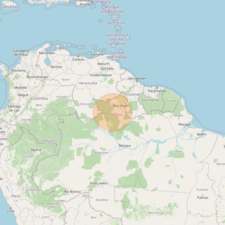 SGDC 1 at 75° W downlink Ka-band Spot51 User beam coverage map