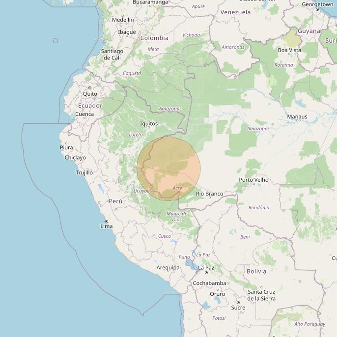 SGDC 1 at 75° W downlink Ka-band Spot64 User beam coverage map