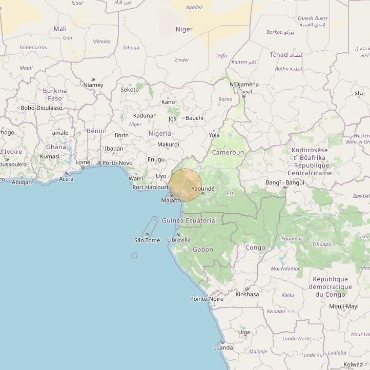 Eutelsat Konnect at 7° E downlink Ka-band AF17 User Spot beam coverage map