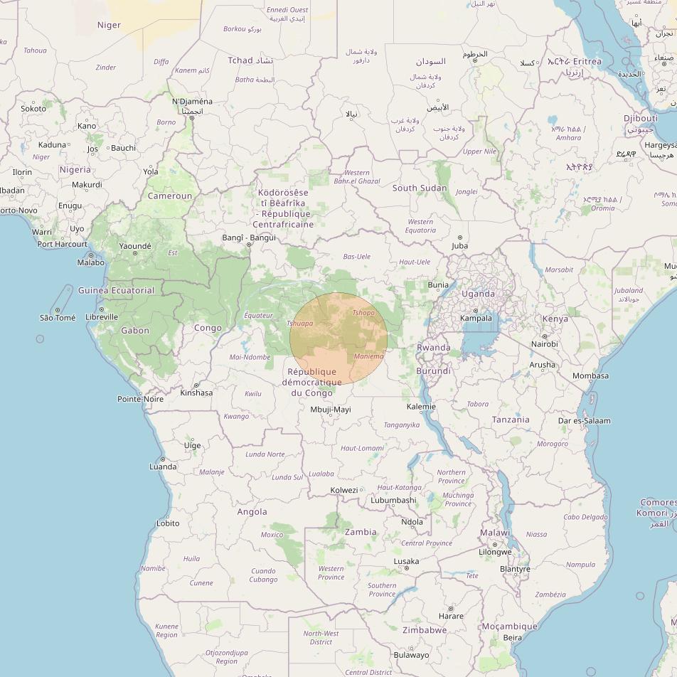 Eutelsat Konnect at 7° E downlink Ka-band AF32 User Spot beam coverage map