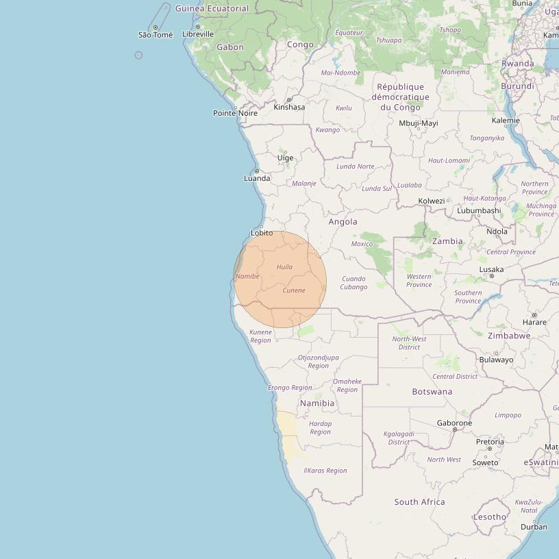 Eutelsat Konnect at 7° E downlink Ka-band AF47 User Spot beam coverage map