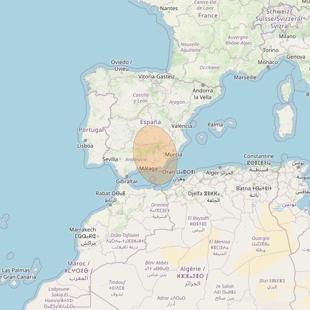 Eutelsat Konnect at 7° E downlink Ka-band EU21 User Spot beam coverage map