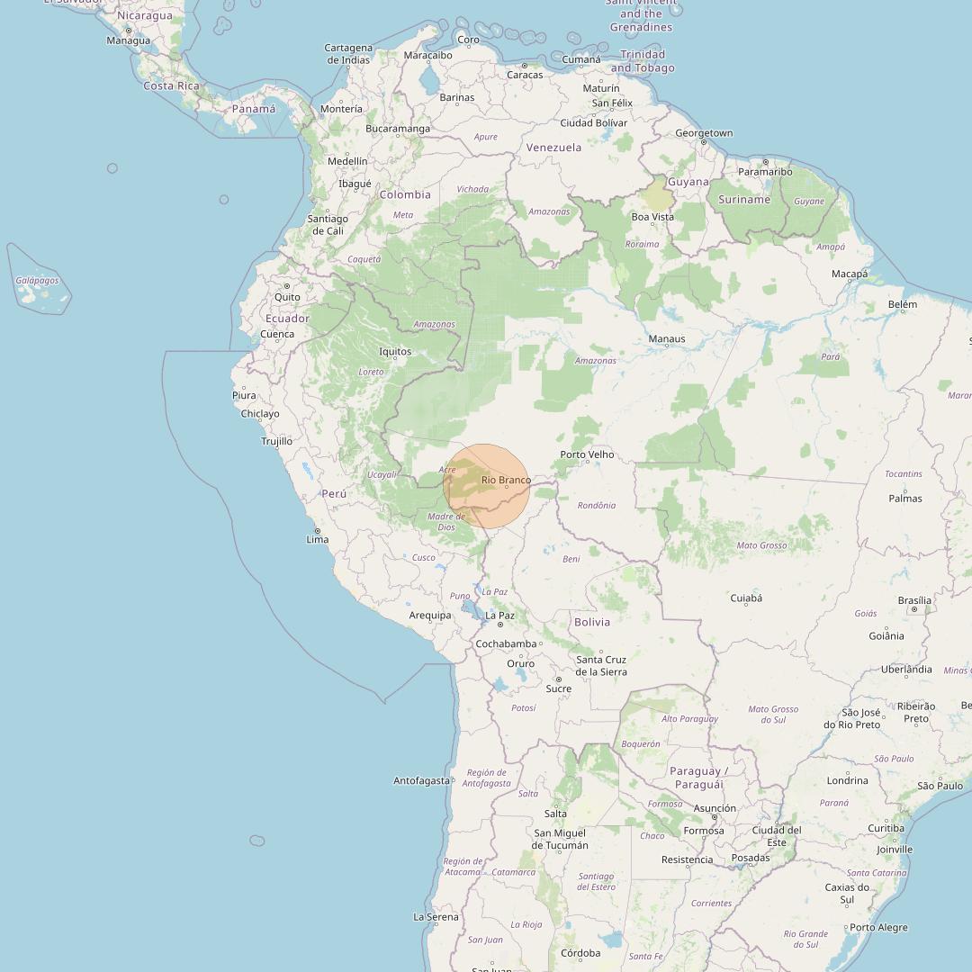 Star One D1 at 84° W downlink Ka-band BBKA10 User Spot beam coverage map