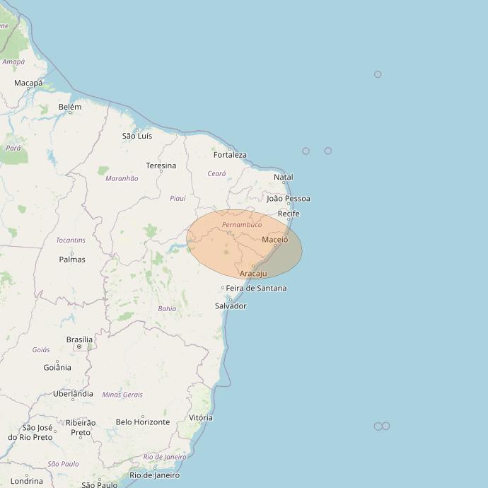 Star One D1 at 84° W downlink Ka-band BBKA11 User Spot beam coverage map