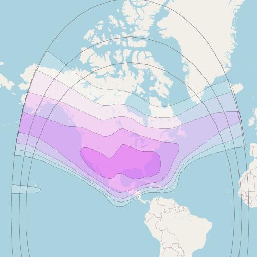 Galaxy 17 at 91° W downlink C-band North America Beam coverage map