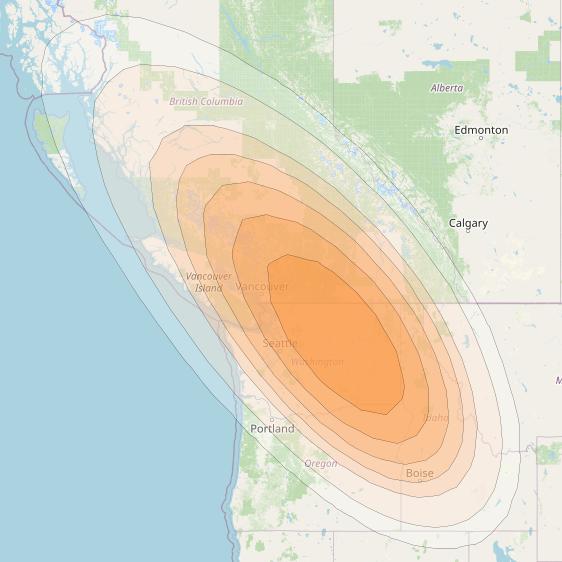 Intelsat 40E at 91&deg; W downlink Ka-band 603L Gateway Spot beam coverage map